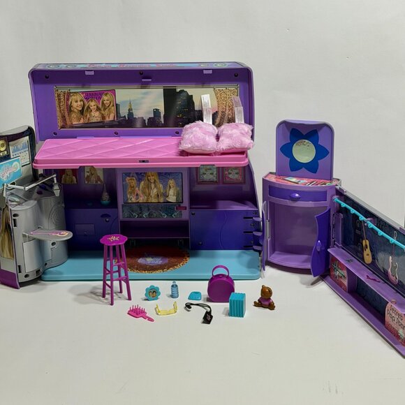 Hannah Montana Pop-Up Recording Studio Tour Bus for Dolls 2007 MUSIC WORKS - Picture 3 of 14